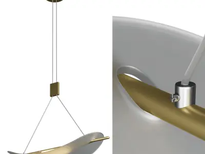 LINFEA LG62 Luxurious linear pendant lights Low-poly 3D model