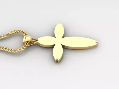 Light Gold 18K Cross Pendant 1CP083 3D print model purchase