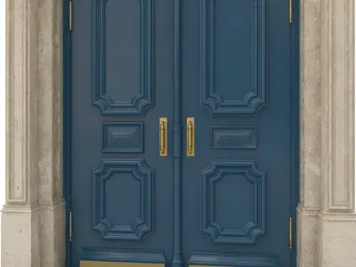 Entrance classic door 22 3D model