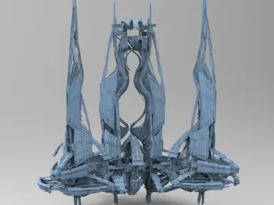 Atlantis Royal energy collection tower 3D model