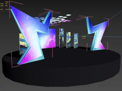 3DS Max 2014 Stage Concert 29 3D model