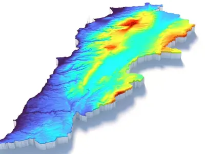 Lebanon Terrain Country 3D model
