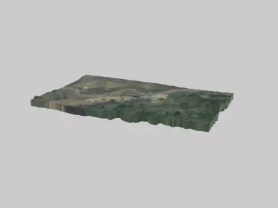 Ciudad Guayana City Low-poly 3D model
