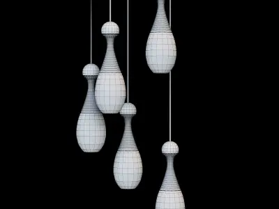 Pendant Modern LED Pendant Lamp Nordic Light Fashion Restaurant 3D model