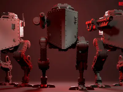 Imperial military force Heavy mech 3D print model