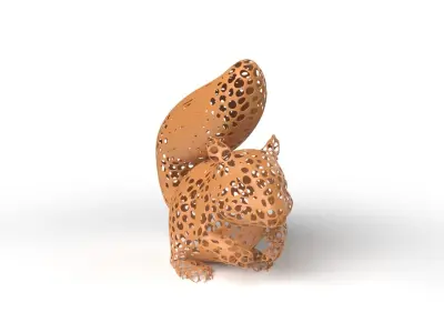 Squirrel Voronoi Low-poly 3D model