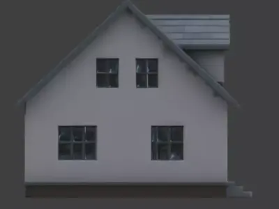 Style Suburban House Asset Low-poly 3D model