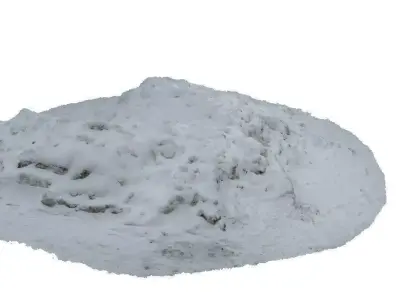 Winter snow mound 3D scan Low-poly 3D model