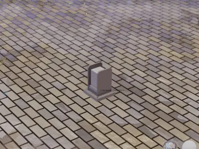 Street Light 8 Bollard 200mm Basic Version 1 Low-poly 3D model