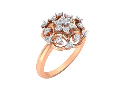 Women Ring Render 3dm STL MTL OBJ FBX Details 3D print model purchase