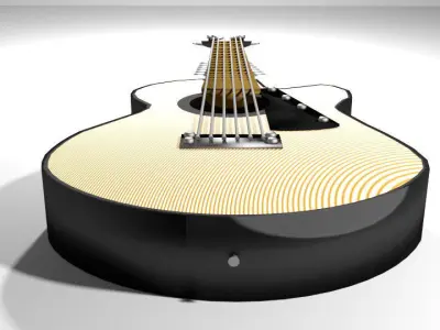 Guitar Acoustic - Type 2 3D model