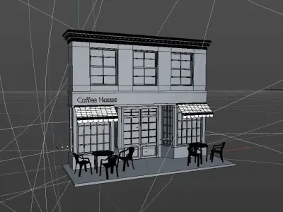 Cafe terrace  3D model