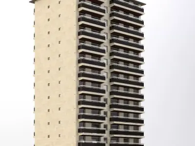 Apartment Building In Paris 3D model