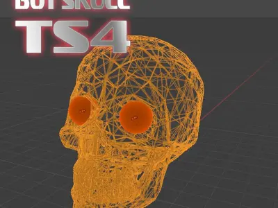 bot skull ts4 3D model