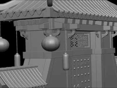 Chinese Gate 3D print model