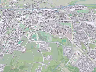 Cityscape Elblag Poland 3D model