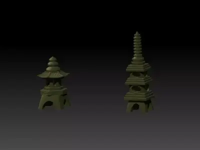 Japanese Stone 03 3D print model