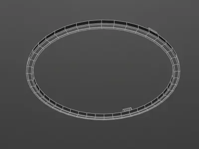 Circle Lamp Modern Low-poly 3D model