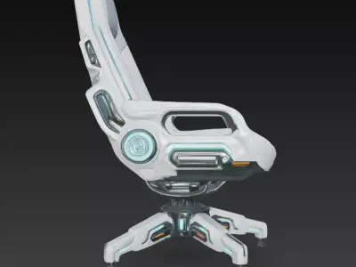 Futuristic Sci-fi chair Low-poly 3D model buy