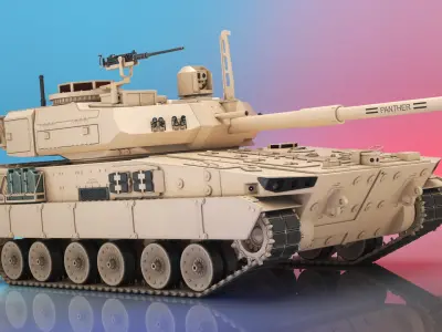  US Army M10 Booker Armored Combat Vehicle Rigged 