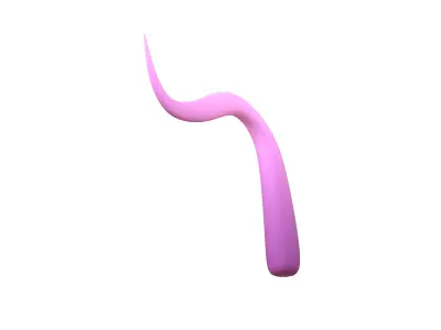 Cartoon Tentacle V1 002 Low-poly 3D model