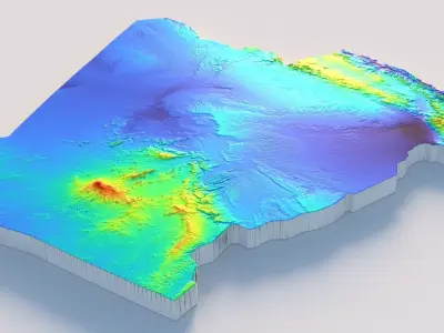 Algeria Terrain country 3D model