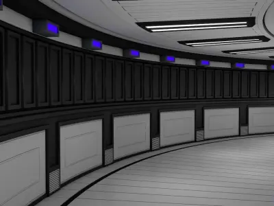 Sci Fi Corridor  3D model 14
