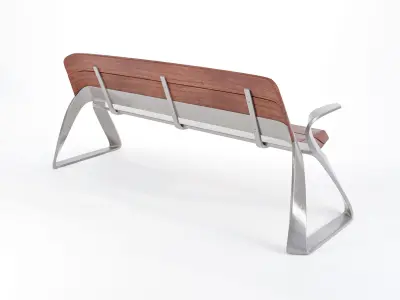 Mrf Artform Rest Seat street bench Low-poly 3D model