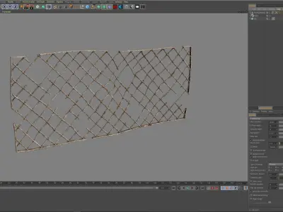 Crashed Railing 3D model