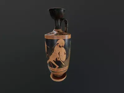 Set of historical vases Low-poly 3D model