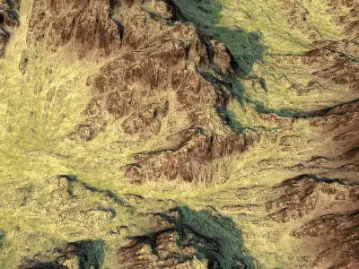 Mountains north erosion n1 3D model