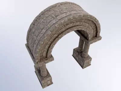 Stone Doorway - Arch Low-poly 3D model