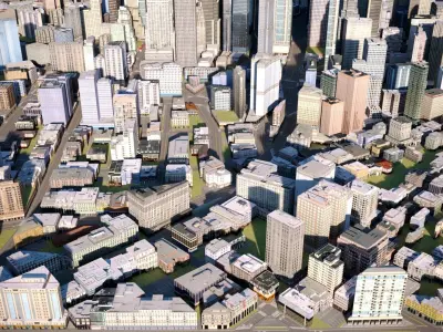 City 28 Low-poly 3D model