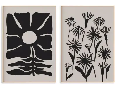 Abstract Painting Frame set 3D model 385