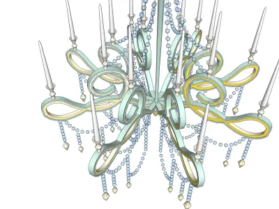 chandelier 01 3D model purchase