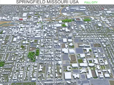 Springfield Missouri USA Low-poly 3D model