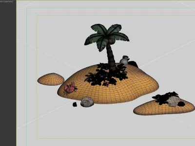 beach sand sculpture 3D model
