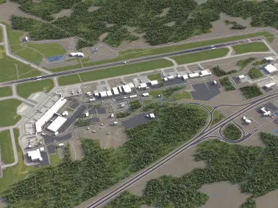 Halifax - Stanfield Airport - YHZ Low-poly 3D model