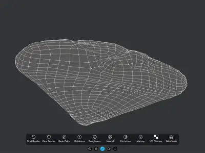 Puff Pastry Low-poly 3D model