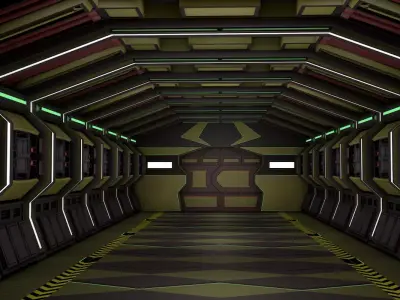 Sci fi interior  3D model