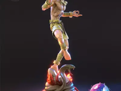 Dhalsim Street Fighter Statue Figurine stl printable 3D print model purchase