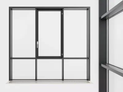 Panoramic glazing Stained glass 66 Low-poly 3D model