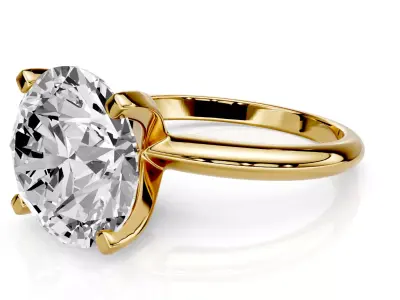 Engagement ring Selina 5ct 3D print model