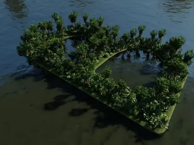 B Alphabet Island 3D model