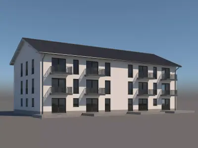 Apartment Building 002 3D model
