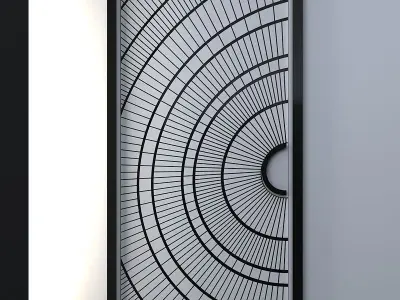 3d door spiral design Low-poly 3D model
