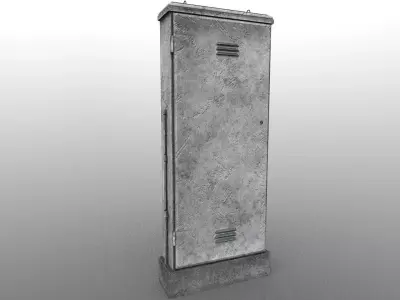 Old Electrical Box Low-poly 3D model