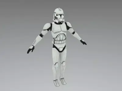 Tactical Clone Troops Camera Animation Low-poly 3D model