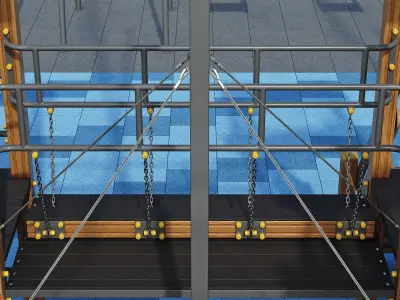 Children playground Pirate ship 3D model