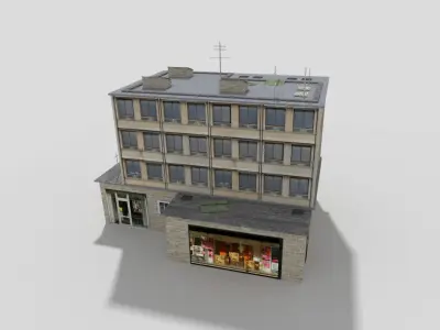 Office Building Low-poly 3D model